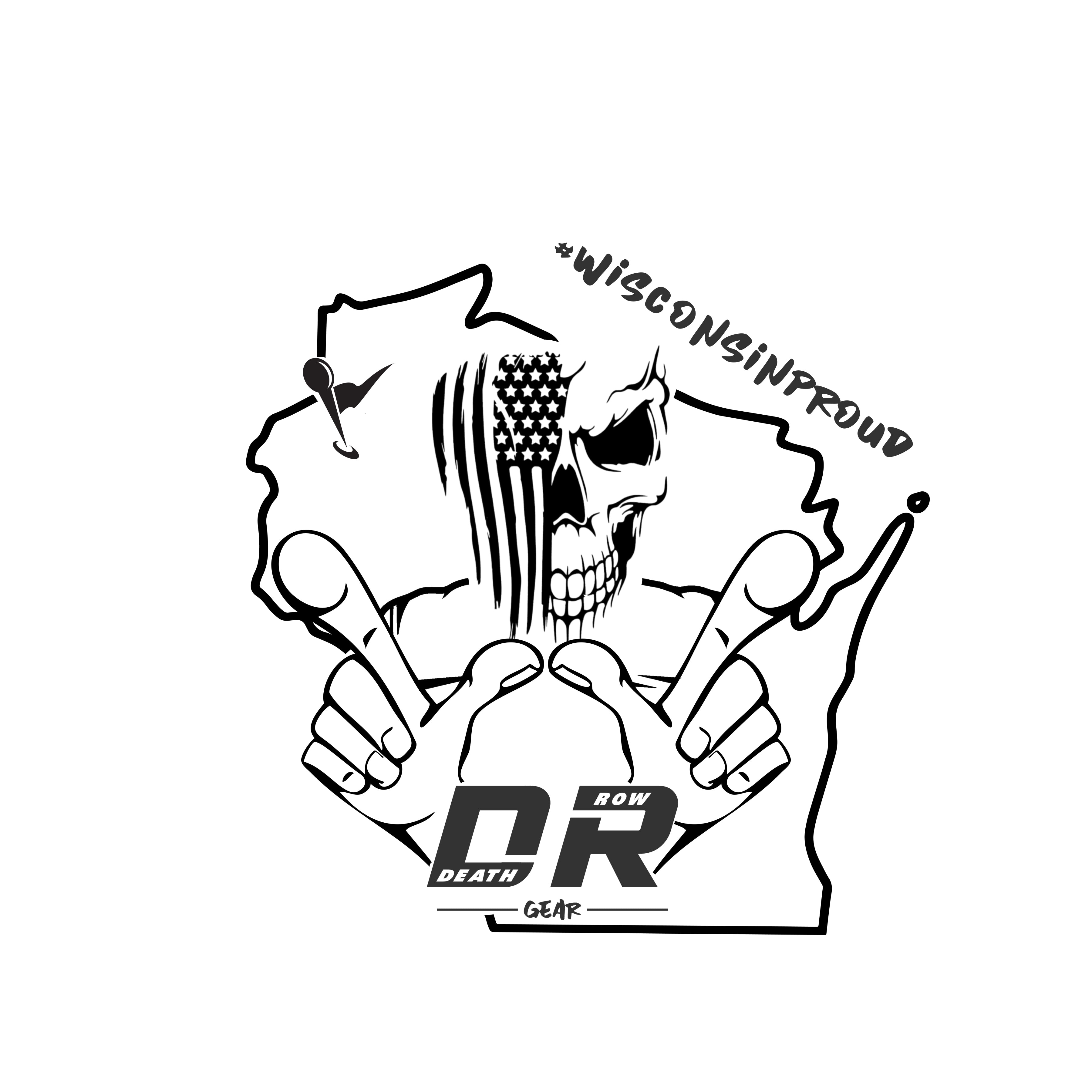 death gear Death Row Gear - Wisconsin Proud Skull Flag - BC3413